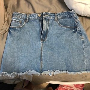Light wash denim skirt